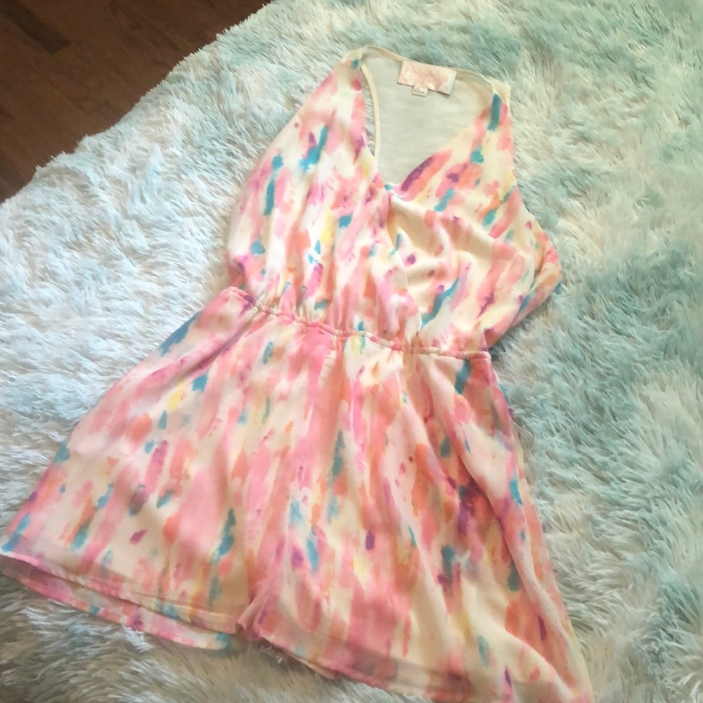 Forever 21 multi-Pastel romper